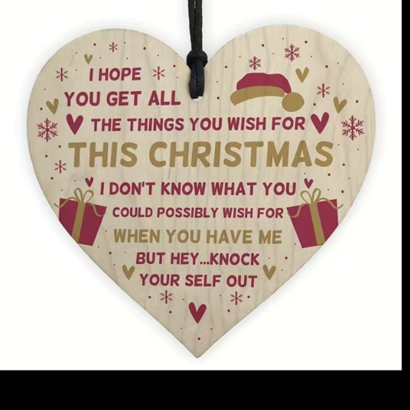 BNWT Women's Christmas Festive Cheer Heart Ornament - Holiday Delight - Picture 3 of 9